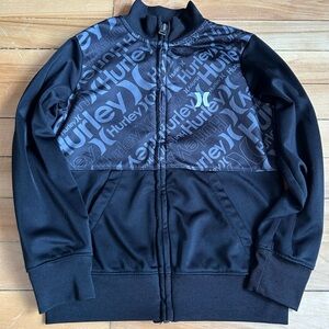 Hurley Black Lightweight Kids Logo Track Jacket
